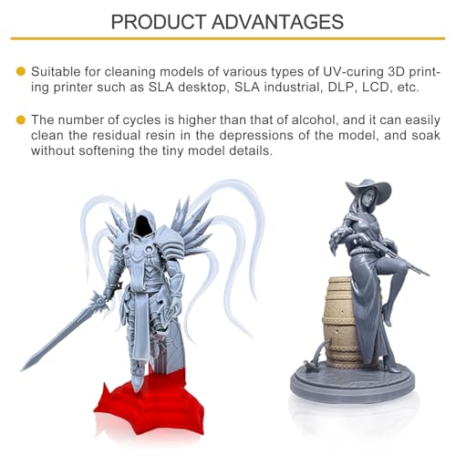 Image of Reprapper 3D Resin Cleaner 3KG, Resin Detergent, Non-Toxic and Low Odor Reusable 3D Printing, 3KG, Compatible with Most 3D Printing Resins,Hand-Friendly 3D Photopolymer Resin Cleaner
