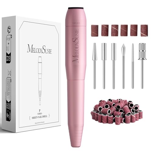 Image of MelodySusie Pen-Shaped Portable USB Nail Drill, PC120I 20000RPM Electric Nail File with Compact Design for All Nail Care, Manicure Polishing, Shaping & Gel Removal at Home for Beginners