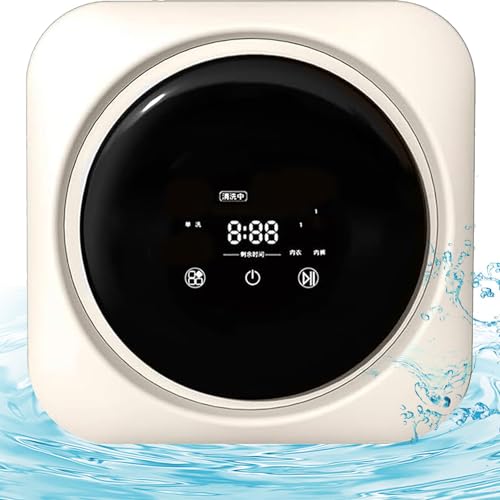 Lavadora de pared, lavadora y secadora de ropa portátil de pared, secadoras compactas, secadoras eléctricas de acero inoxidable de carga frontal de 3,5 l, secadora de ropa portátil para apar