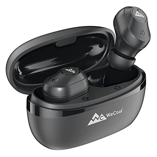 WeCool Moonwalk M1 True Wireless Earbuds (TWS) IPX 5 and Digital Display Charging Case, Bluetooth Earphones with Mic for Calls and HD Stereo Music