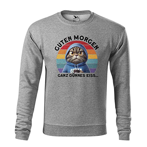 Sweat Unisex Guten Morgen Ganz dünnes Eis café rétro et humour
