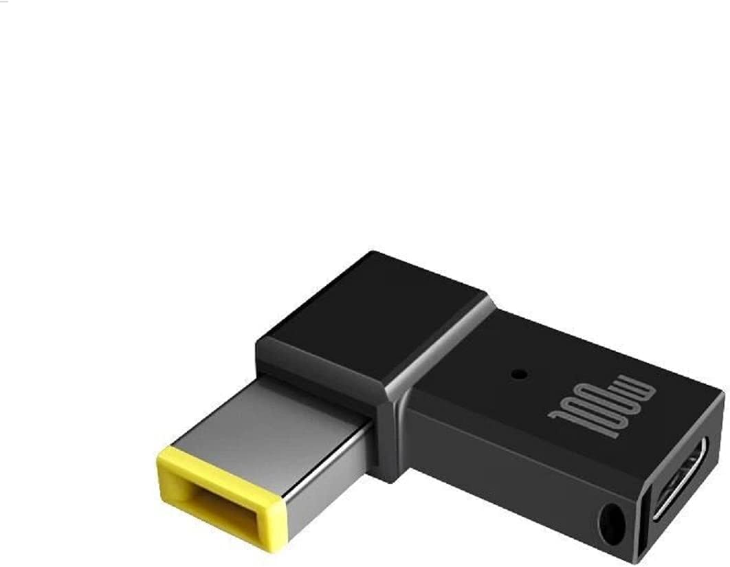 USB-C Female Input to Slim Tip Rectangle Power PD Charge Converter for Thinkpad Series E440 E450 E550 E560 T430 T440 T440S X250 L460,for Lenovo Yoga Series