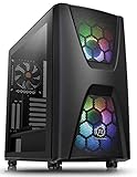 Thermaltake Commander C34 Motherboard Sync ARGB ATX Mid Tower Computer Chassis with 2 200mm ARGB 5V Motherboard Sync RGB Front Fans + 1 120mm Rear Black Fan Pre-Installed CA-1N5-00M1WN-00