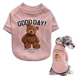 犬服 スウェットトレーナー 犬 猫 ペット服 可愛い クマ Tシャツ ドッグウェア 柔らかい 防寒 暖かい コスプレ コスチューム 犬服 猫服 通気性 脱毛保護 仮装 変身服 記念撮影 お出かけ お散歩 猫 小型犬 中型犬 ペット用品 春 秋 冬 (ピンク, M:2.5-3.5kg)
