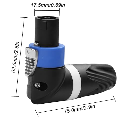 Conector de Audio Speakon NL4FC 90° Ángulo QIANRENON miniatura 6