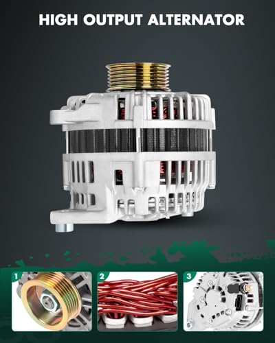 Image of SCITOO Alternator 13940 fit for Nissan for Altima 2002-2006 for Nissan Maxima Murano 1995-2003 For Murano 2003-2007 AHI0104 IR /IF 110A 12V 110Amp CW S6 Pulley Class 231008J100 AHI0091 400-44039