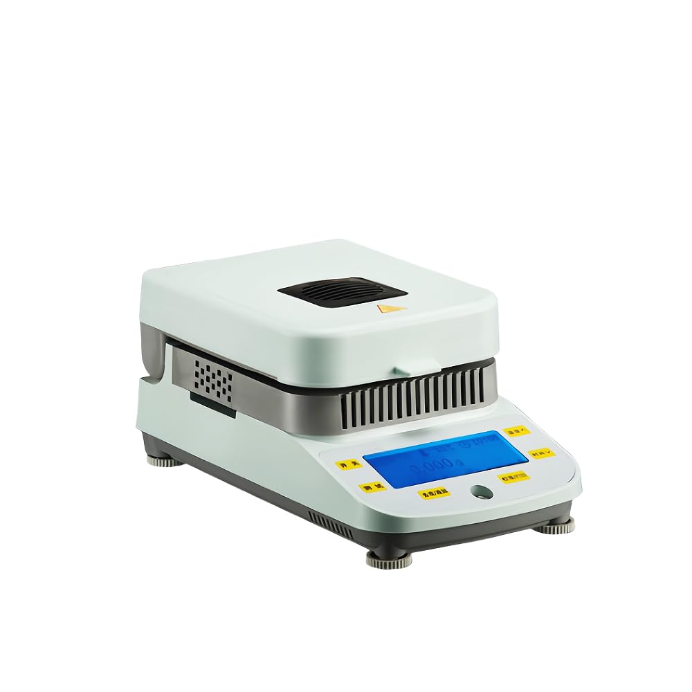 Food/Plants/Construction Materials/Solid Halogen Moisture Analyzer 0.01gx50g Readability with Rapid Heating & Drying (50-180°C) High-Precision Halogen Moisture Balance 110V~120V