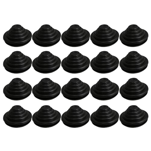 RDEXP 20 Stück Gummi Tower Kabeldurchführungen Dichtungs Ring Loch 20 mm schwarz