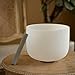 Hye-eun 10 Inch B Note 432hz Crystal Singing Bowl Sound Healing Meditation Crown Chakra Quartz Sound Bowl with Carrier Case for Yoga Meditation Healing