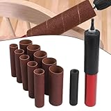 Tidevib Handschleiftrommel aus Gummi für Bohrspindelschleifer, Adapter, 4-1/2 Zoll Trommelschleifhülsen Kit für Holz, Metall, Kunststoff, Glas und Stein Schleifen und Polieren