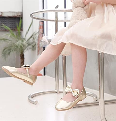 kkdom Girl's Mary Jane Dress Shoes Ballerina Flats School Party Wedding Shoes for Toddler/Little Kid/Big Kid4