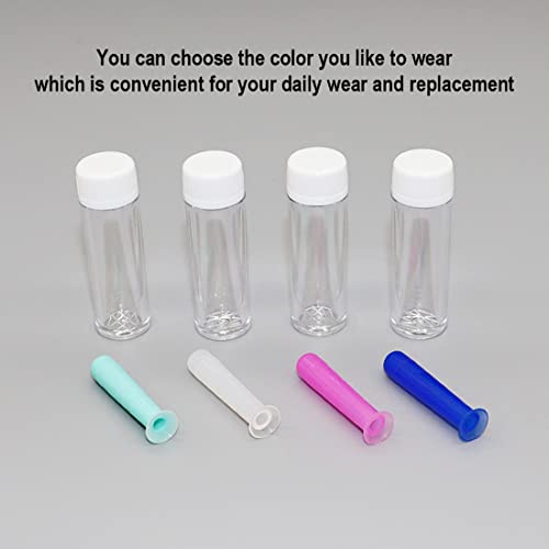 SIOPPKIK 4 Pièces Inserteur de Lentilles de Contact en Silicone Dissolvant de Lentilles Rigides Quotidien de Contact pour Support Succion Retrait de Lentille de Voyage Portable Mensuel Quotidienne - Image 3