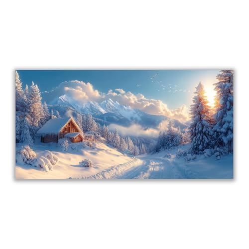 Affiche de oceanique hiver paysage de neige de salon impression de qualite
