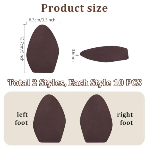 PH PandaHall 10 pares de almohadillas traseras de gamuza para zapatos miniatura 2