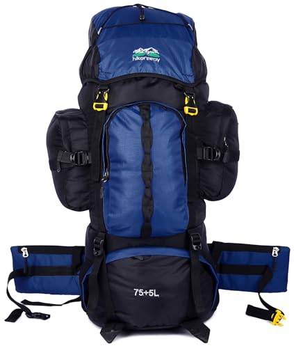 Image of hiker's way 75+5 Ltrs Rucksack bags Rucksacks for men Trekking bags for men backpacks Travelling Bag For men and women with waterproof compartment with rain cover