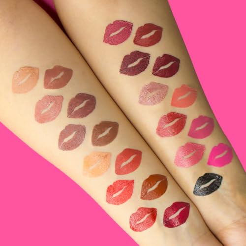Image of L.A. COLORS Pout Chaser Lipstick Shades & Clear Balm, Hydrating Satin & Shimmer Finish, Cruelty-Free & Vegan, Melted Nude CLIPC838 (Pack of 2)
