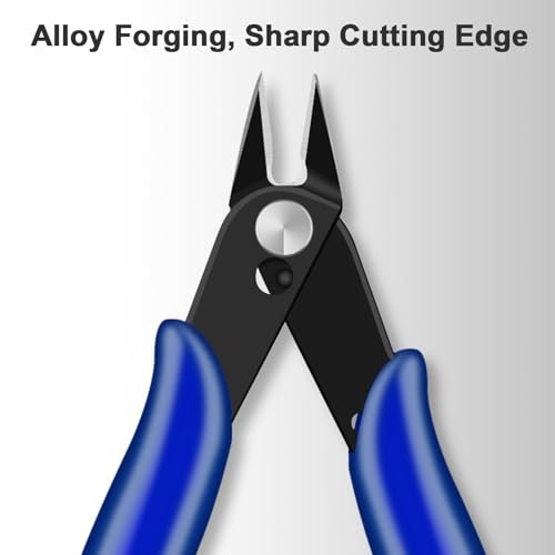 Flush Cutters, 2 PCS Micro Wire Cutters for Craft, Jewlery Making, Electronics, Plastic Models, Zip Tie Sprue Cutter