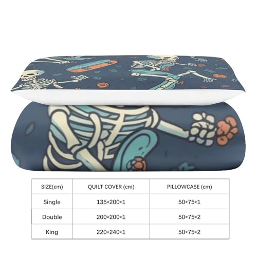 Housse de couette squelette hypoallergénique ultra douce en microfibre - 6
