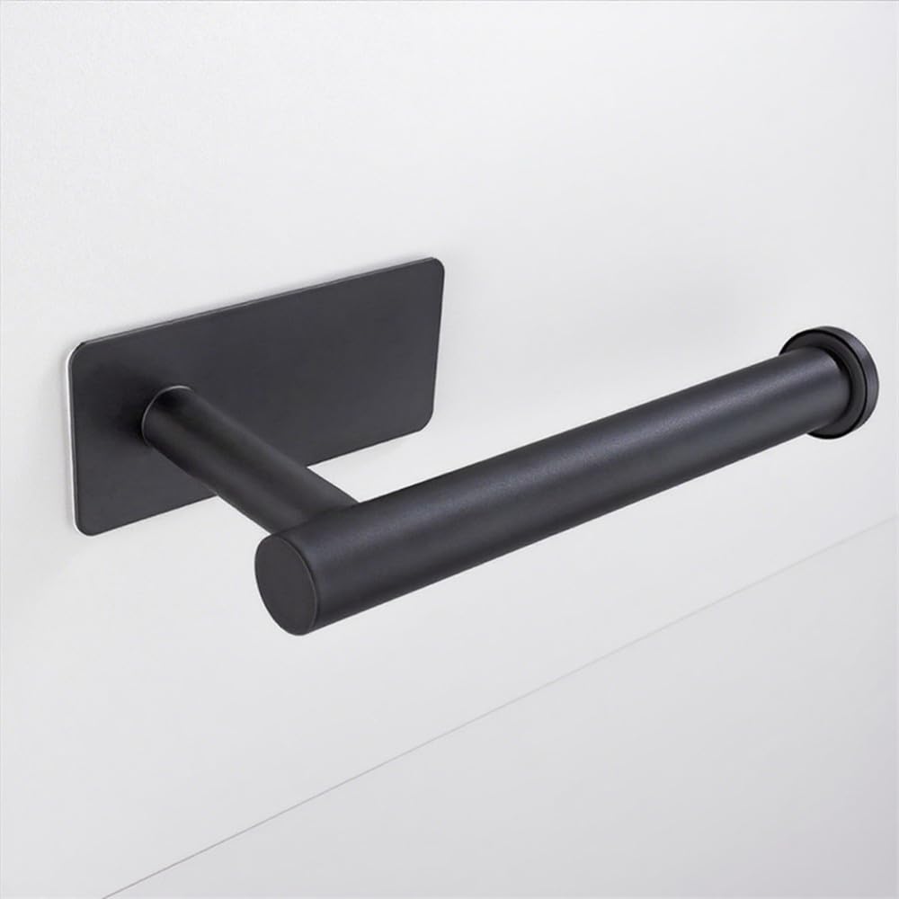 VVW&LIU Toilet Paper Roll Holder Adhesive Stainless Steel Brushed Gold Black White Wall Mounted Stand Paper Towel Shelf Tissue Hanger