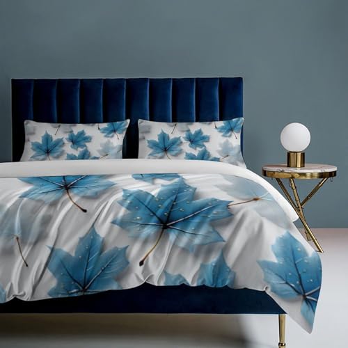 Juego de cama de microfibra de 3 piezas con cremallera y 2 fundas de almohada de animales para habitación 8