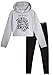 Produktbild Friends Hausanzug Damen, Jogginganzug Damen Baumwolle, Cropped Hoodie und Leggings Damen Set, Loungewear Set Freizeitanzug Teenager Madchen S-XL (Grau/Schwarze, M)