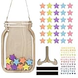 GETRICH Belohnungsglas, Belohnungsglas Kinder mit 30 Stern Magnetisch Motivations Belohnungsglas Reward Jar Sterne Anreizglas Belohnungssystem Kinder für Töpfchentraining Für Den Täglichen Gebrauch