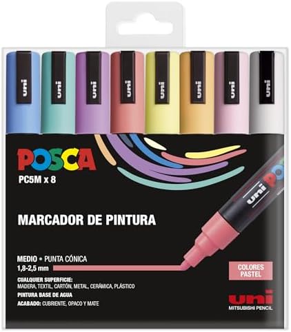 Maleta de Cabina POSCA 182634810 Multicolor 8 Piezas