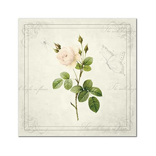 Panneau en bois vintage floral pour une ambiance poétique à la maison