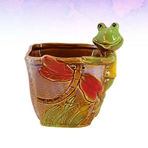 Yardwe Plant Pots For Succulents Frog Planters Pots With Drainage Planter Cute Flower Pot Outdoor Indoor Home Patio Yard Decor #TOP4
