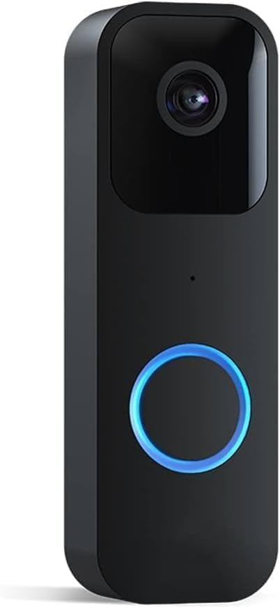 Blink Video Doorbell (Newer Model, Black), Two-Way Audio, Long Battery Life