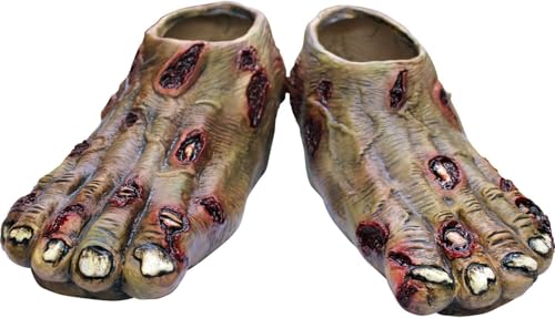 Ghoulish Productions Zombie Rotted Feet. Zombie Latex Shoes Covers, Zombie Shoes Latex, Zombie Latex Feet Costume. Zombies Line. One Size Latex Feet