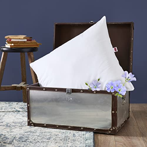 DODO Lot de 2 Oreillers Anti-Acariens Végétal 60x60 cm - Confort Médium, Enrichis à l'huile de Lin - Enveloppe 100% Polyester - Garnissage Synthétique -...