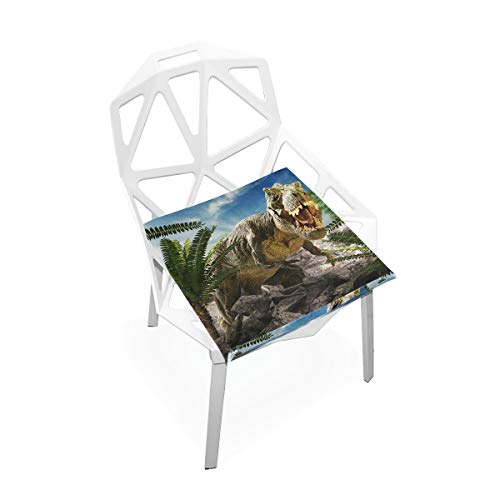 linomo Tier Dinosaurier Memory Foam Stuhlkissen Sitzkissen für Kinder, 40 x 40 cm