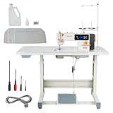 VEVOR Industrial Lockstitch Sewing Machine, 550W Servo Motor Commercial Sewing...