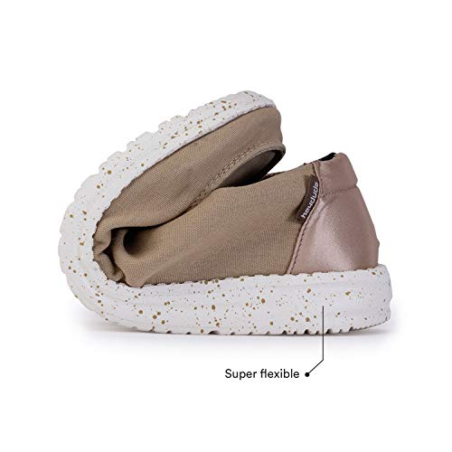 Image of Hey Dude Wendy Women's Casual Slip-On Shoe - Comfort and Lightness - Ergonomic Memory Foam Insole - Designed in Italy and California, Nougat, 9 US
