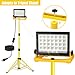 T-SUN LED Work Light with Stand, 60W 6000K LED Flood Light Outdoor with 13FT Cord, 3 Adjustable Lighting,Magnetic Base/Hook Design, Portable Work Lights for Job Site, Construction, Workshop, Garage