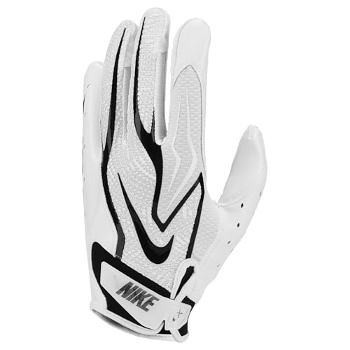 Nike Unisex Vapor Jet 9.0 FG Guanti da Football Americano White/White/Black L