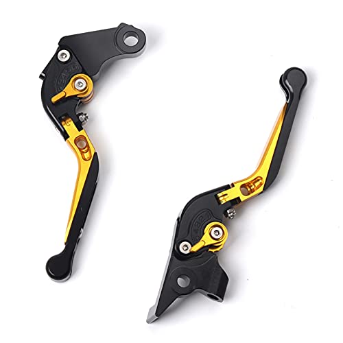 DIoFent per Benelli BN302 2015 2016 Moto CNC Alluminio Pieghevole Regolabile Accessori Leva Frizione Freno con Logo 20 Colori Freno Frizione (Colore : Oro Nero)