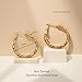 Hypoallergenic Stainless Steel Gold Hoop Earrings for Women,Non Tarnish Gold Hoops,Unique Trendy Hoop Earrings Medium 30mm 1.20