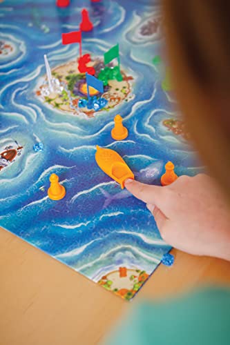 Asmodee - Bermuda Pirates - Jeux de Société pour Enfants dès 7 Ans - Jeu de Plateau Fun pour Jouer en Famille - Exerce Mémoire et Dextérité - 2 à 4 Joueurs - 20 Min - Version française - FoxMind