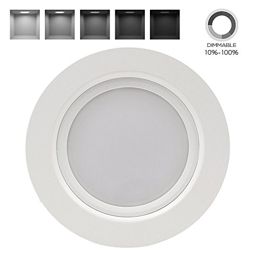 Torchstar 4-Inch Energy Star Ul-Classified 12W Dimmable Retrofit Led Recessed Lighting Fixture, 85W Halogen Equivalent Led Ceiling Downlight, Daylight 5000K, 850Lm, 120° Beam Angle Remodel Can Light #TOP1