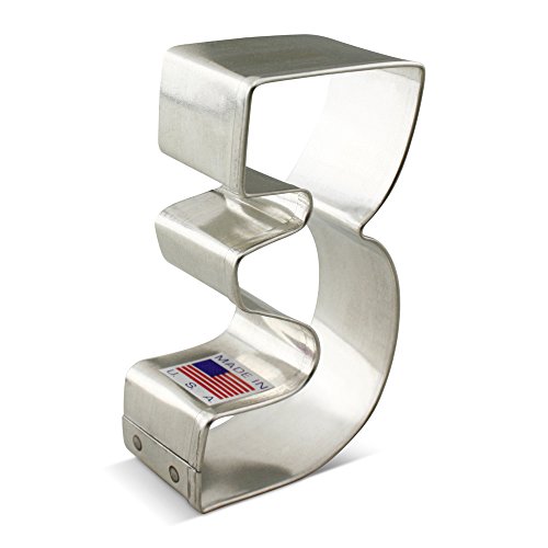 Ann Clark Cookie Cutters Number Three / #3 Cookie Cutter, 3.4