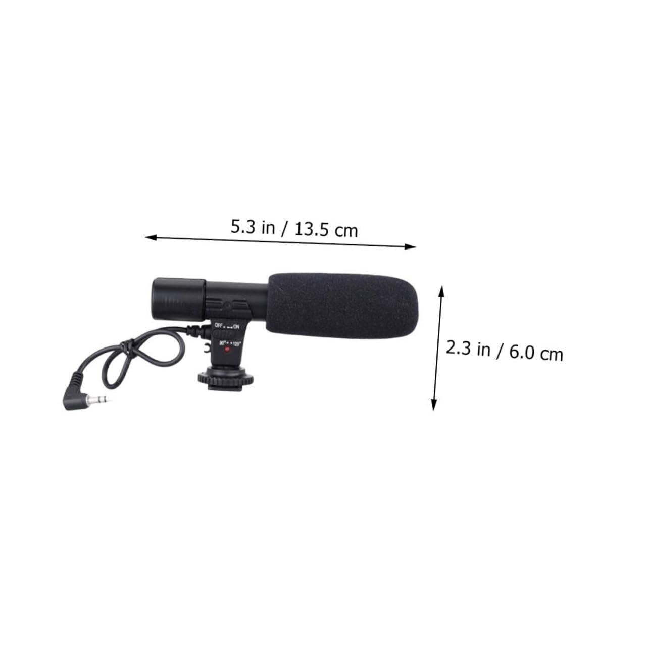 HOMSFOU Micrófono Ángulo de 90/120 Grados para Grabación de Audio Profesional y Rango Ultrapanorámico Compatible Teléfonos y Tabletas para Entrevistas y Video