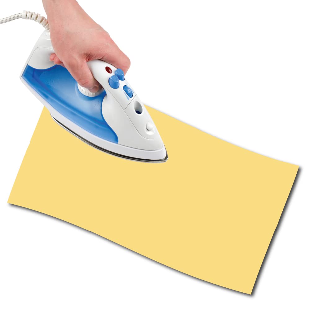 USIT, 1pc Thermoadhesive Cotton Repair Patch, 18"x4.5", Lightweight and Resistant, Yellow — image 1