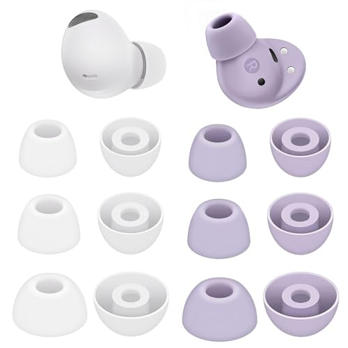 DMZHY �����p�C���[�`�b�v ���~ Galaxy Buds Pro 2�p �C���[�o�b�h�`�b�v �C���[�o�b�h�����p�s�[�X �V���R�[���� �C���[�o�b�h�`�b�v �C���[�o�b�h�J�o�[ �w�b�h�z���C���[�p�b�h�L���b�v 6�y�A �z���C�g/�p�[�v�� SML