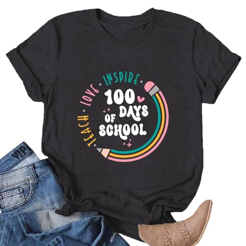 100th Day of School Shirt for Women Teacher...