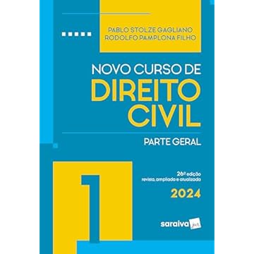 Capa do livro Novo Curso De Direito Civil - Parte Geral - Vol. 1 - 26ª edição 2024: Volume 1