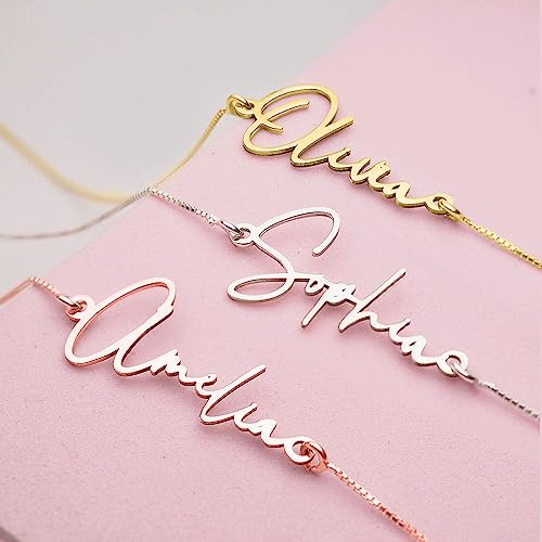 PicturesOnGold.com Custom Name Anklets for Women in Sterling Silver or 14K Gold Personalized Ankle Bracelet Jewelry With Any Name or Word 5