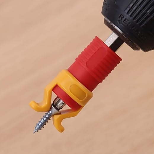 1pc Screw Holder, Plastic Woodworking Tool for Secure Screw and Bit Grip, Manual Operation, No Electricity Required, Red