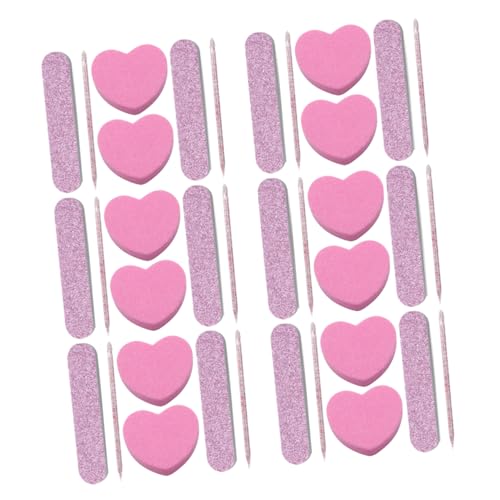 IWOWHERO 20 Sets Manicure Tools Kit with Nail Files Buffer Blocks and Sponge Strips for Precise Nail Care Durable and